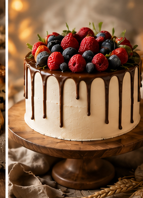 Elegant handcrafted celebration dessert display